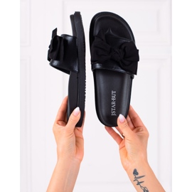 J. Star Zapatillas casa plataforma lazo negro 2