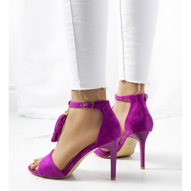Sandalias de tacón Bryant moradas violeta 2