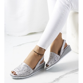 Sandalias de cuña plateadas Sheripov plata 2