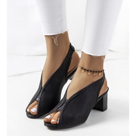 Sandalias negras Rush caladas negro 1 Sandalias negras Rush caladas negro 1