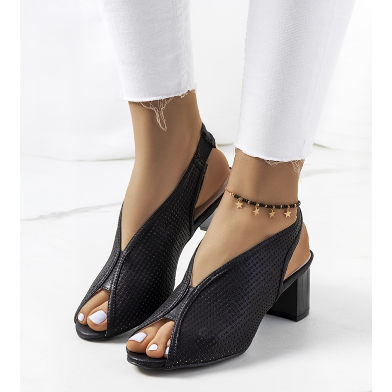 Sandalias negras Rush caladas negro 1 Sandalias negras Rush caladas negro 1