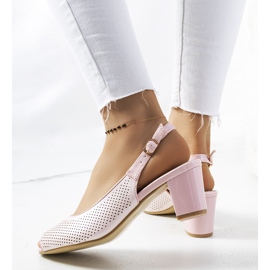 Sandalias caladas Ware rosas beige 2