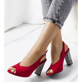 Sandalias Bonnie de ante rojo 2