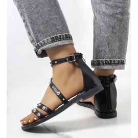 Sandalias negras con tachuelas Krolt negro 1