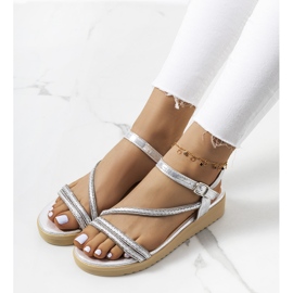 Sandalias mujer Ray plateadas plata 1