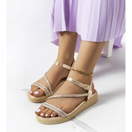 Sandalias mujer Ray oro dorado 1 Sandalias mujer Ray oro dorado 1