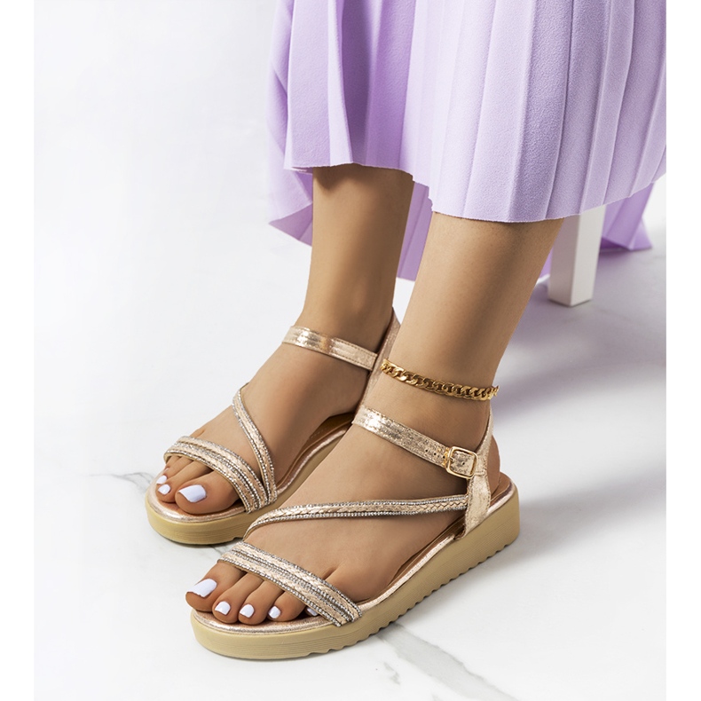 Sandalias mujer Ray oro dorado 1 Sandalias mujer Ray oro dorado 1