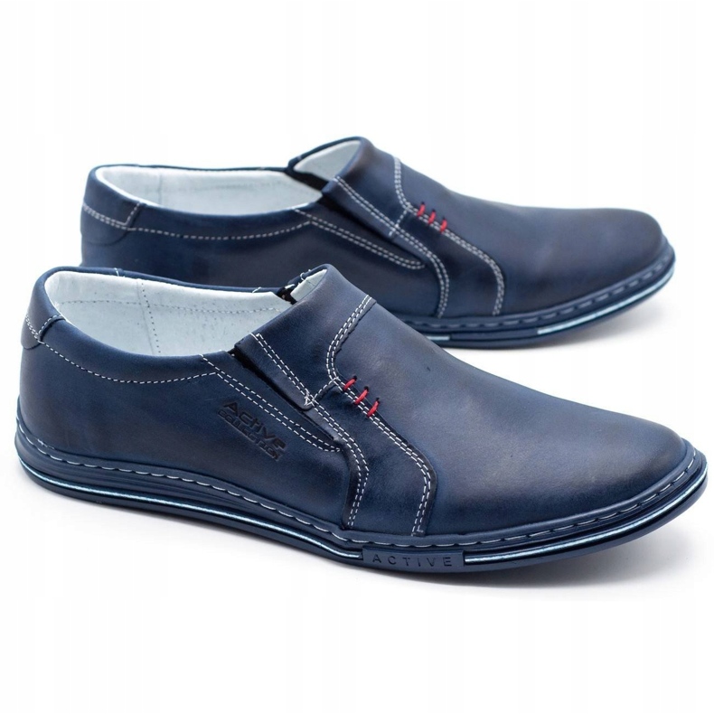Polbut Zapato piel hombre 334 azul marino 3