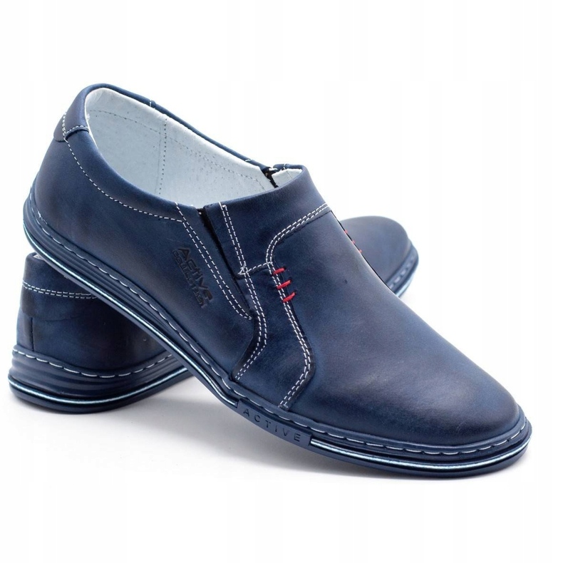 Polbut Zapato piel hombre 334 azul marino 4