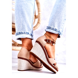 PS1 Sandalias Mujer Con Cuña Beige Oscuro Veenus marrón 4 PS1 Sandalias Mujer Con Cuña Beige Oscuro Veenus marrón 4