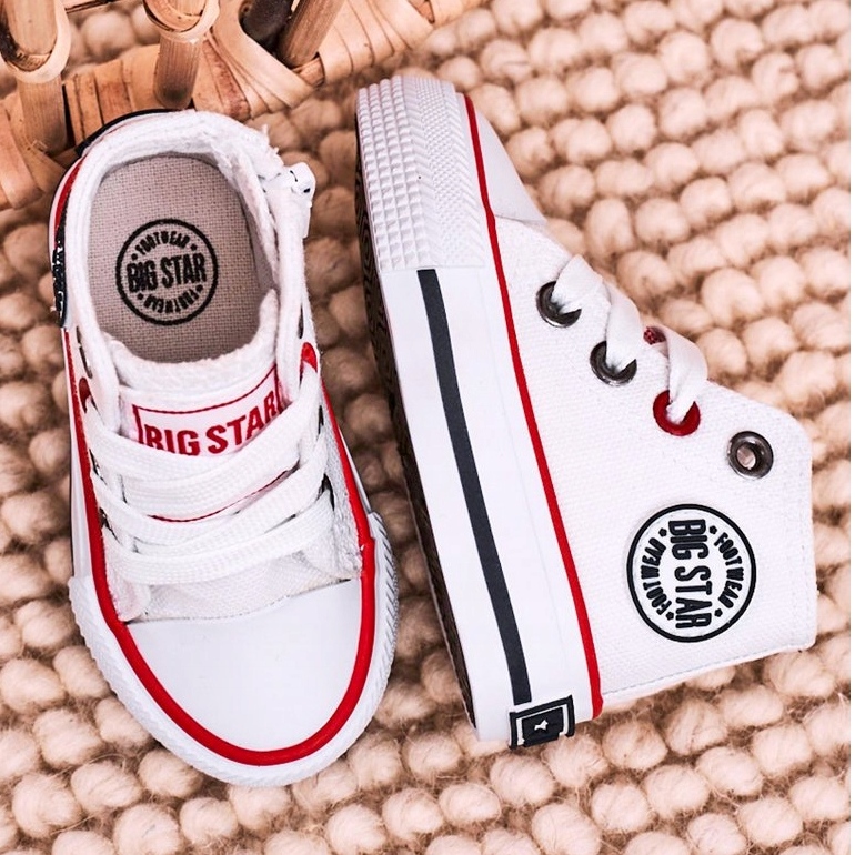 Zapatillas altas para niños con cremallera Big Star HH374187 Blanco 3