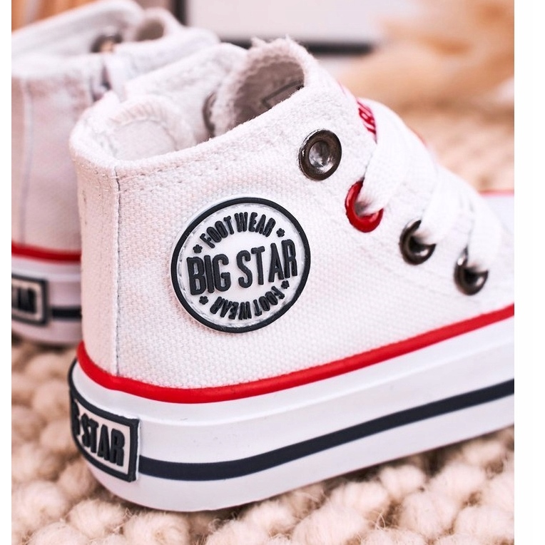 Zapatillas altas para niños con cremallera Big Star HH374187 Blanco 4