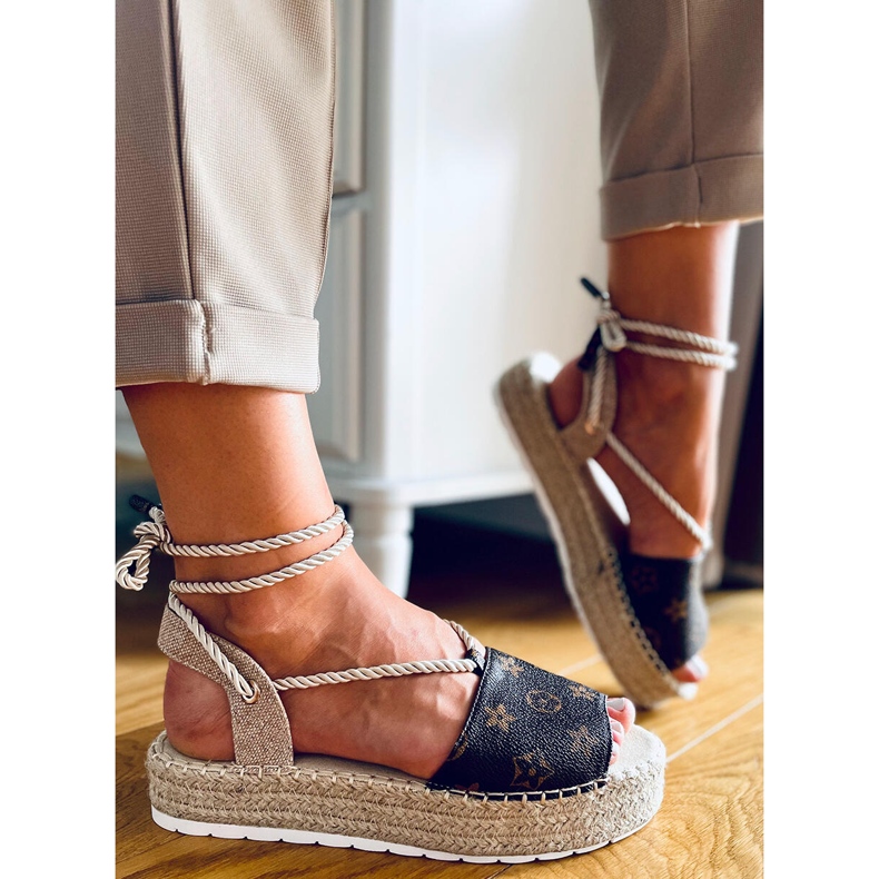 Alpargatas sandalias mujer Adeline Camel beige marrón 2