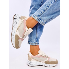 Zapatillas de mujer Truth Caqui beige rosado dorado 4