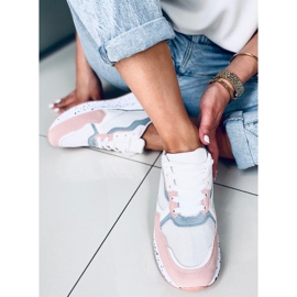 Zapatillas de mujer Truth White blanco azul rosado plata 2