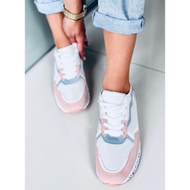 Zapatillas de mujer Truth White blanco azul rosado plata 4