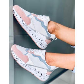 Zapatillas de mujer Truth White blanco azul rosado plata 5