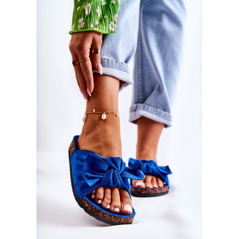 PS1 Pantuflas con suela de corcho Wendy azul oscuro 1 PS1 Pantuflas con suela de corcho Wendy azul oscuro 1