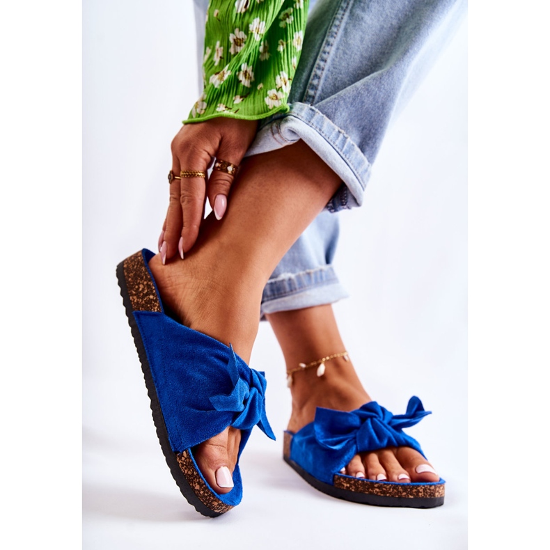 PS1 Pantuflas con suela de corcho Wendy azul oscuro 2 PS1 Pantuflas con suela de corcho Wendy azul oscuro 2