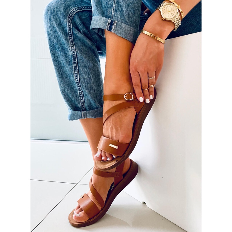 Sandalias mujer Leaf Camel marrón 2 Sandalias mujer Leaf Camel marrón 2