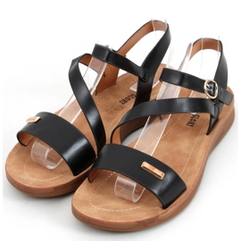Sandalias mujer Leaf Negras negro 4