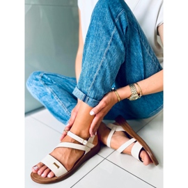Sandalias mujer Beige Hoja 1