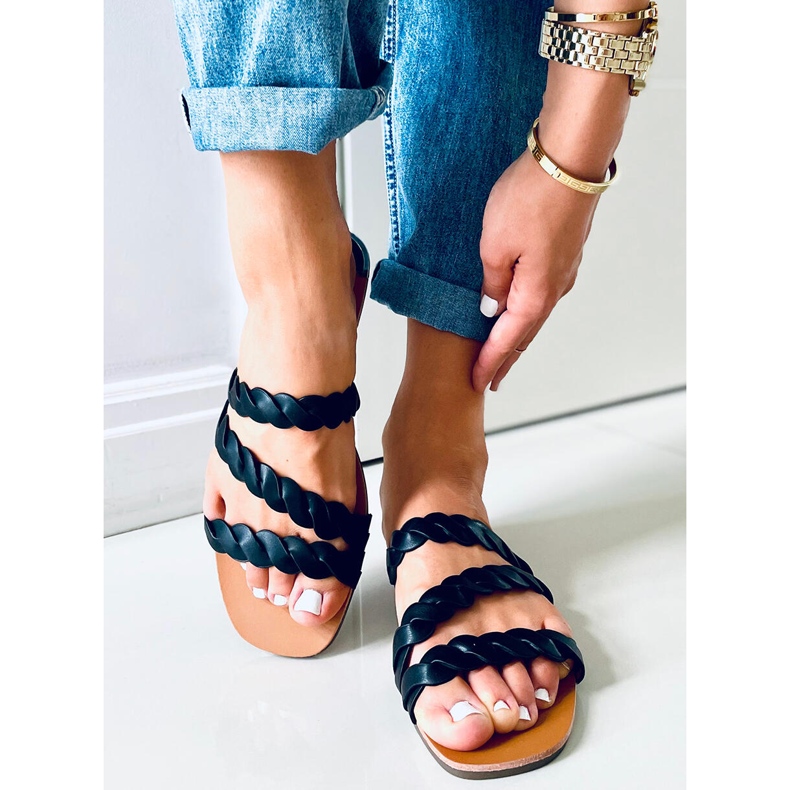 Chanclas mujer Clover Negro 2