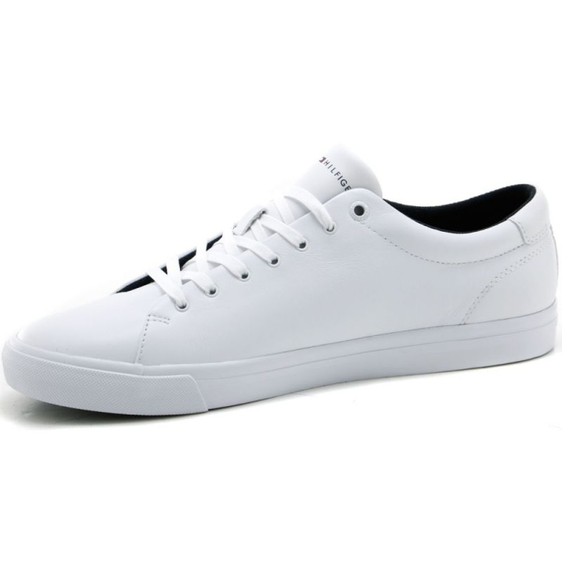 Zapatos Tommy Hilfiger Corporate Logo Cuero Vulc M FM0FM04076 blanco 1