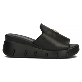 Zapatillas de piel Filippo DK3596/22 Bk negro 3