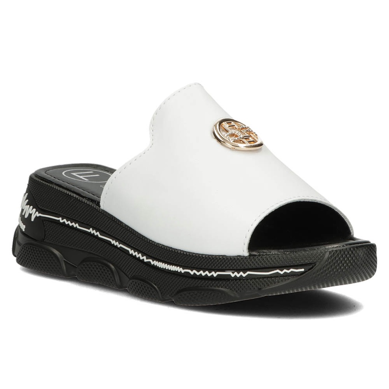 Zapatillas de cuero Filippo DK3872 / 22 Wh blanco 1