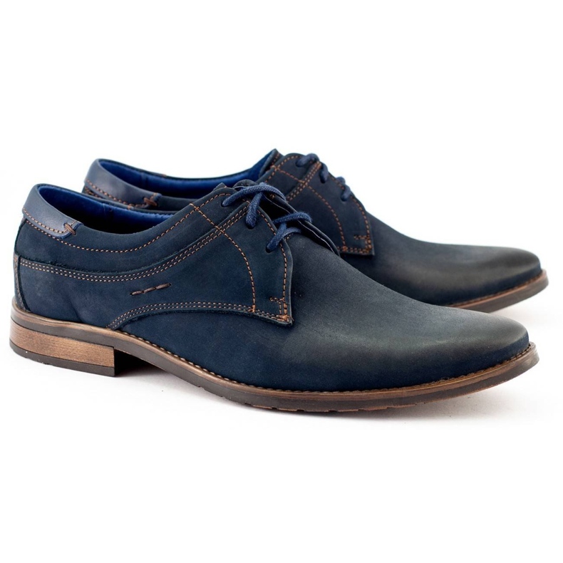 KOMODO Zapatos de hombre elegantes 877 azul marino 4