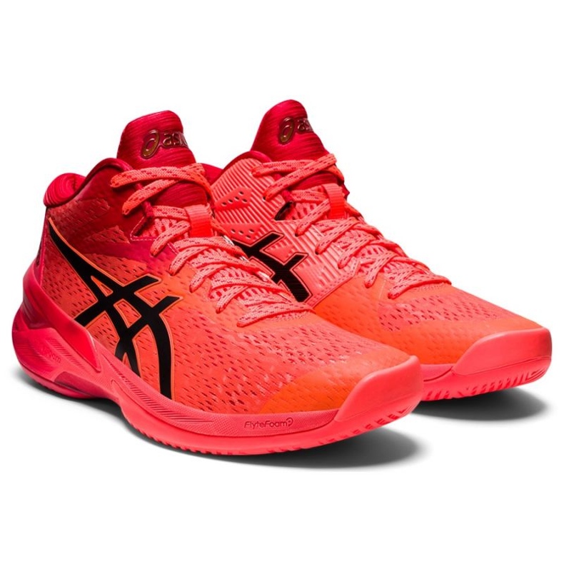 Zapatillas de voleibol Asics Sky Elite Ff Mt Tokyo W 1052A048 701 naranjas y rojos 5