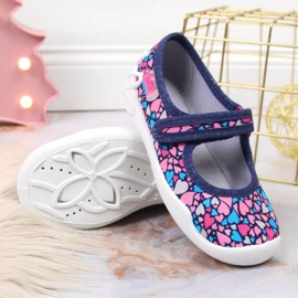 Bailarina velcro Grant Jr. Befado azul marino 3