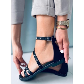 Sandalias romanas Cairo negras negro 2