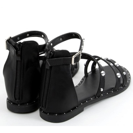 Sandalias romanas Cairo negras negro 1