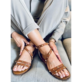 Sandalias romanas Cairo Camel marrón 4