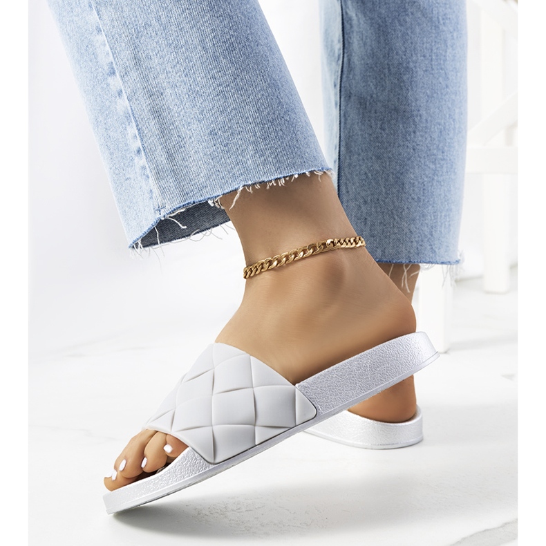 Chanclas de goma plateadas Lind plata 1