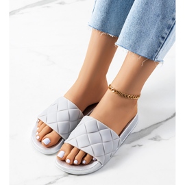 Chanclas de goma plateadas Lind plata 2
