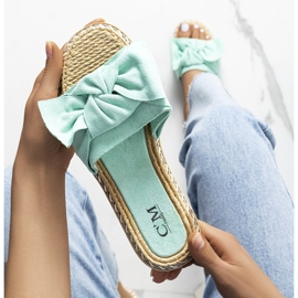 Babuchas verdes con lazo Avi 1 Babuchas verdes con lazo Avi 1
