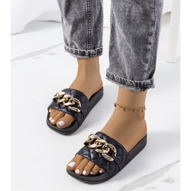 Babuchas Anandi negras acolchadas negro 1