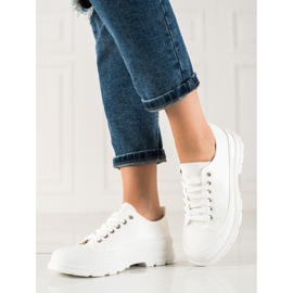 TRENDI Zapatillas blancas de moda blanco 2