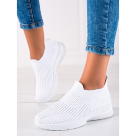 Calzado deportivo sin cordones blanco 1
