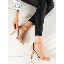 Goodin Elegantes sandalias beige de tacón alto 1