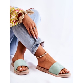 FJ1 Pantuflas Mujer Ante Verde Atardecer 2 FJ1 Pantuflas Mujer Ante Verde Atardecer 2