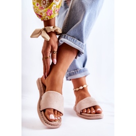 FJ1 Pantuflas Sunset de Mujer Ante Beige 1
