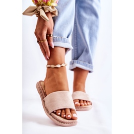 FJ1 Pantuflas Sunset de Mujer Ante Beige 5