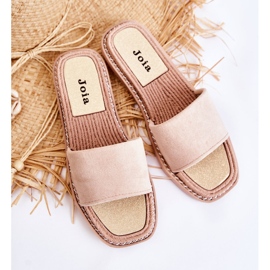 FJ1 Pantuflas Sunset de Mujer Ante Beige 4