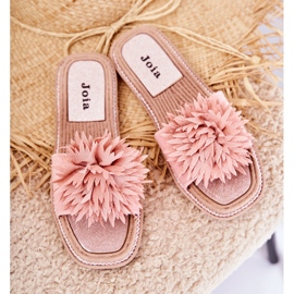 FJ1 Pantuflas De Mujer De Ante Con Adorno Giorgia Rosa rosado 5