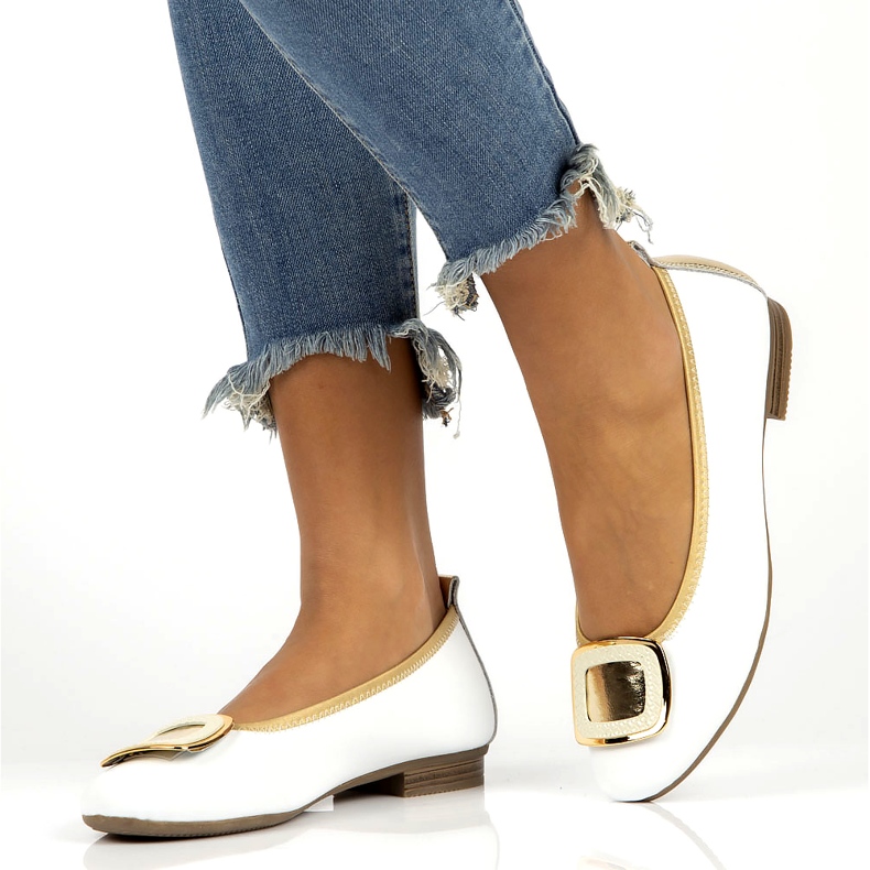 Zapatos de piel con decoración Filippo DP3661/22 Wh blanco 7