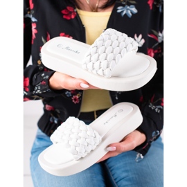 Mannika Zapatillas en la plataforma blanco 1 Mannika Zapatillas en la plataforma blanco 1